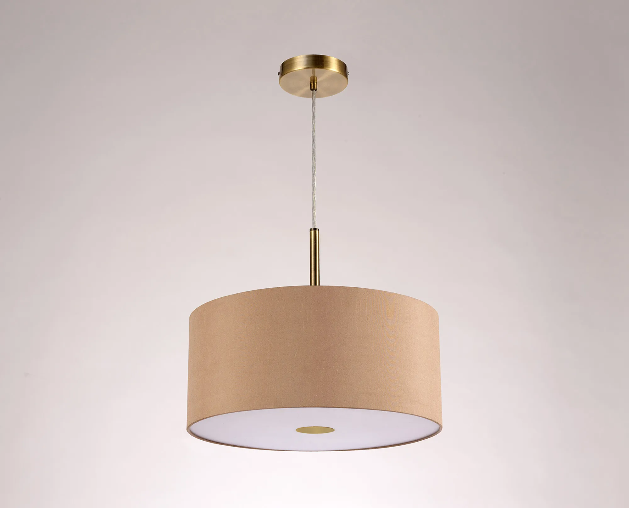 Baymont 40cm 3 Light Pendant Antique Brass, Antique Gold/Ruby, Frosted Diffuser DK0400  Deco Baymont AB AG